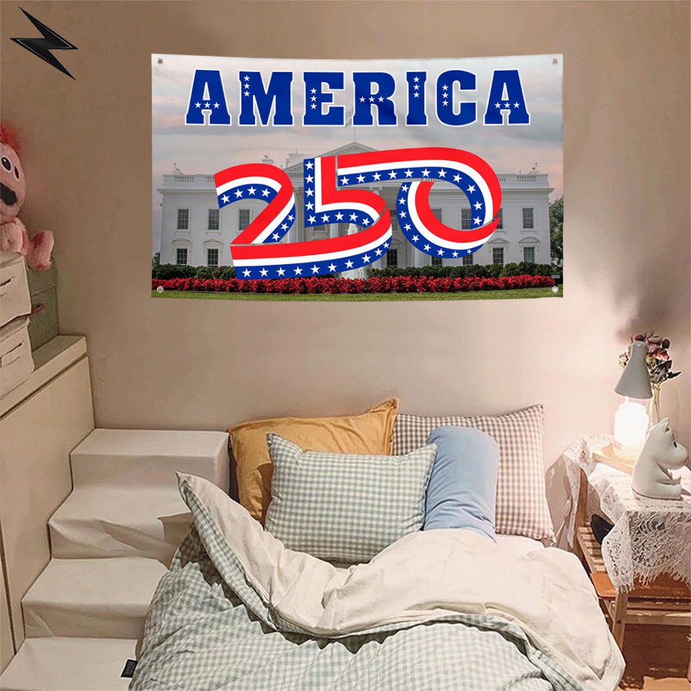 Fyon US America 250th The White House Flag Banner