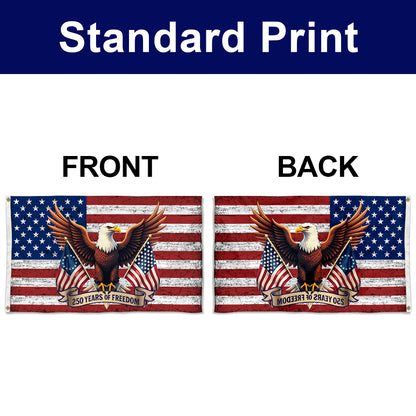 Fyon US America 250th 1776-2026 Flag Eagle Banner