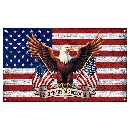 Fyon US America 250th 1776-2026 Flag Eagle Banner