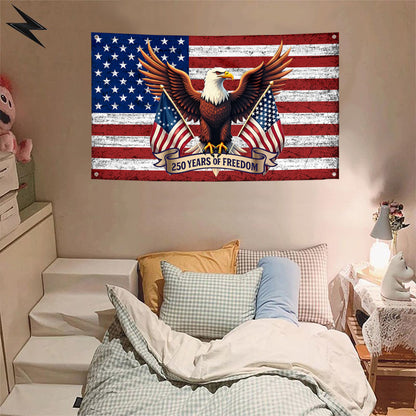 Fyon US America 250th 1776-2026 Flag Eagle Banner