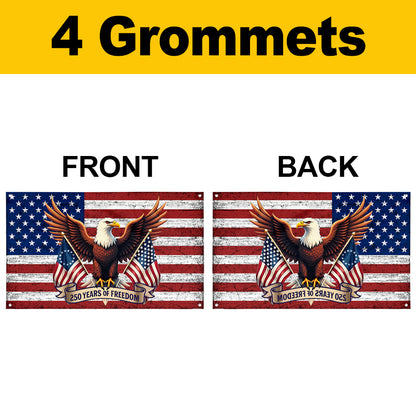 Fyon US America 250th 1776-2026 Flag Eagle Banner