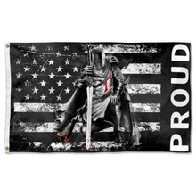 Fyon Double-sided American Flag With Templar Knights Flag Banner