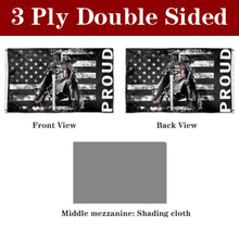 Fyon Double-sided American Flag With Templar Knights Flag Banner