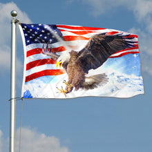 Fyon American Pride Eagle Light Sky Flag indoor and outdoor Banner