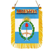 Argentina Flag Mini Car Rearview Mirror Flag Banner - 2PC