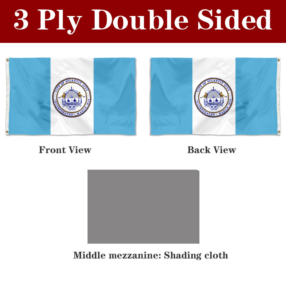 Fyon Atlantic City, New Jersey Flag Banner