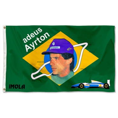 Fyon Double-sided Ayrton Senna Imola Grommet Flag Banner