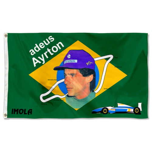 Fyon Double-sided Ayrton Senna Imola Grommet Flag Banner