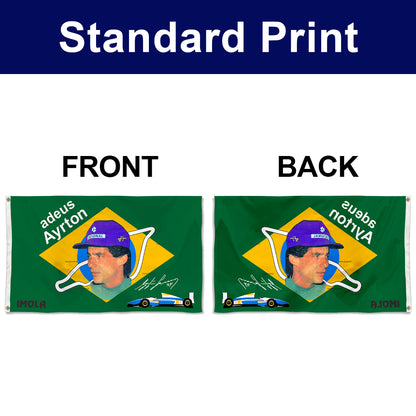 Fyon Ayrton Senna Imola and Signature Grommet Flag Banner