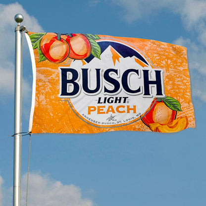 Fyon Busch Light peach Flag Banner