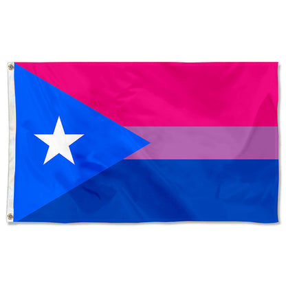 Fyon Bandera bi Puertorriqueña Póster Flag Banner