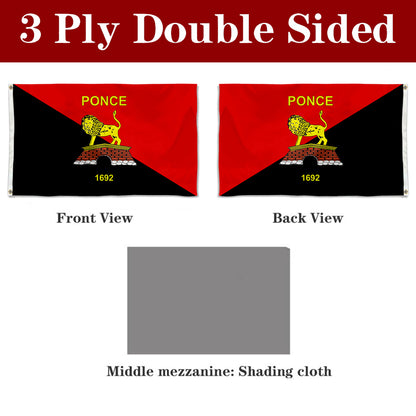 Fyon Bandera de Ponce, Puerto Rico Flag Banner