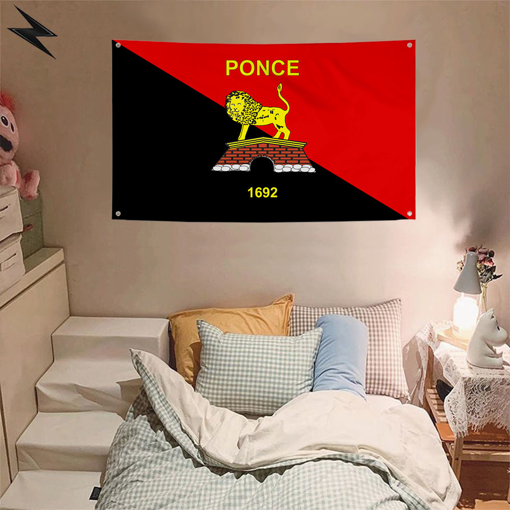 Fyon Bandera de Ponce, Puerto Rico Flag Banner