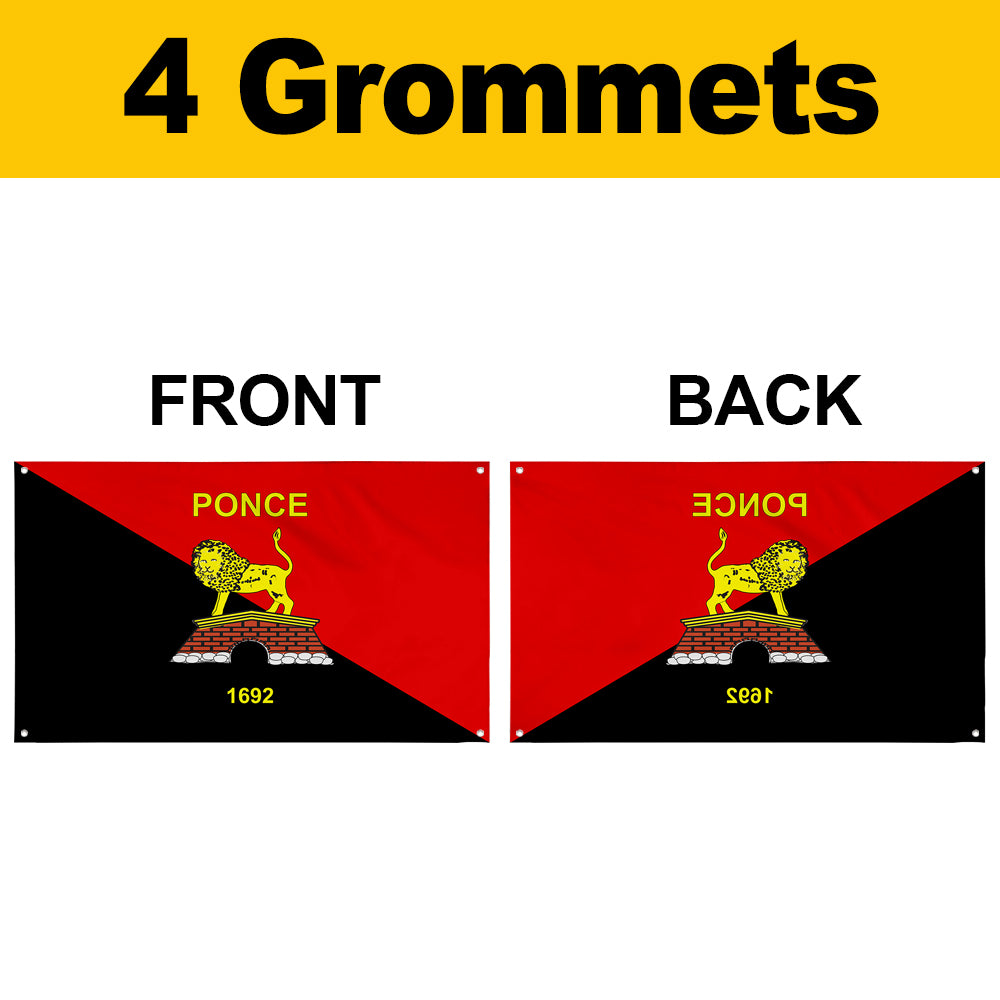 Fyon Bandera de Ponce, Puerto Rico Flag Banner