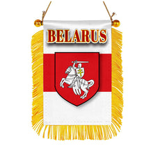 Belarus Flag Mini Car Rearview Mirror Flag Banner - 2PC