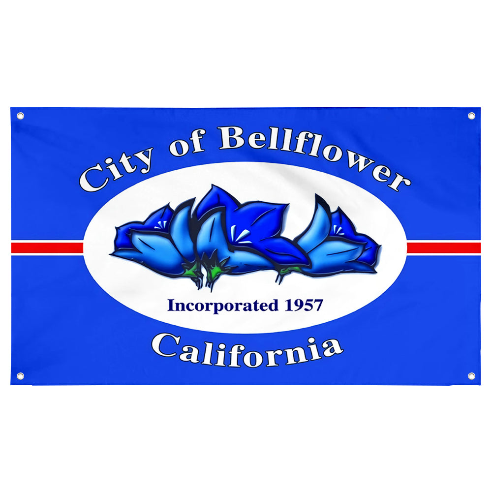 Fyon Bellflower, California Flag Banner