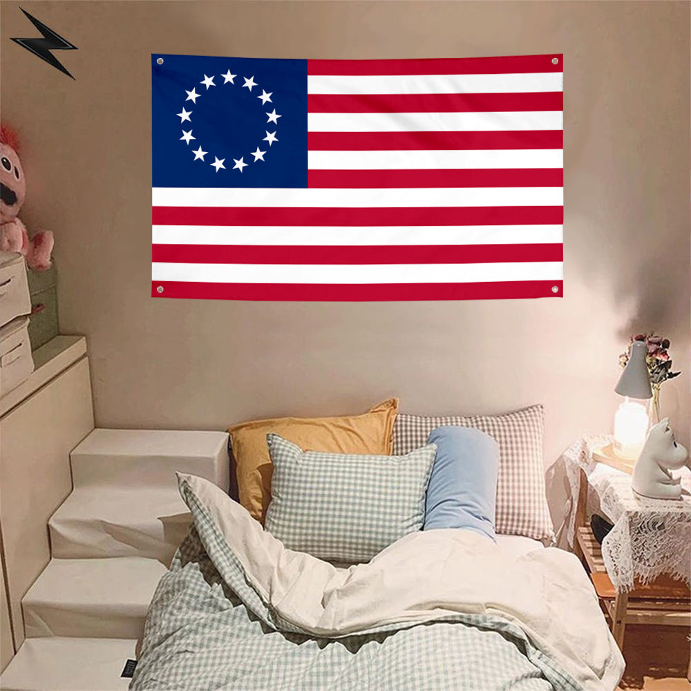 Fyon The Betsy Ross Circular 13-Star (1792) Flag Banner