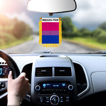 Bisexural pride Mini Car Rearview Mirror Flag Banner - 2PC