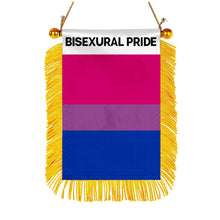 Bisexural pride Mini Car Rearview Mirror Flag Banner - 2PC