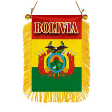 Bolivia Flag Mini Car Rearview Mirror Flag Banner - 2PC