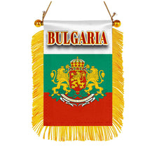 Bulgaria Flag Mini Car Rearview Mirror Flag Banner - 2PC