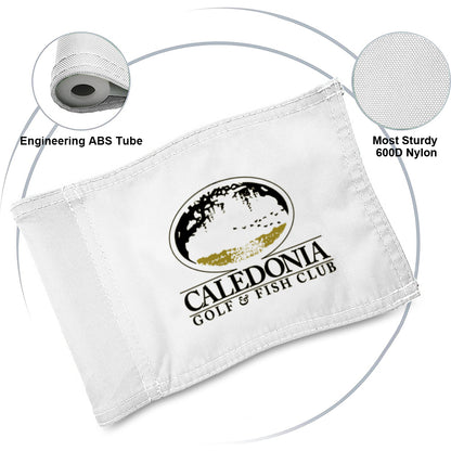Fyon Caledonia Golf & Fish Club Course Logo Embroidered Glof Flag Banner