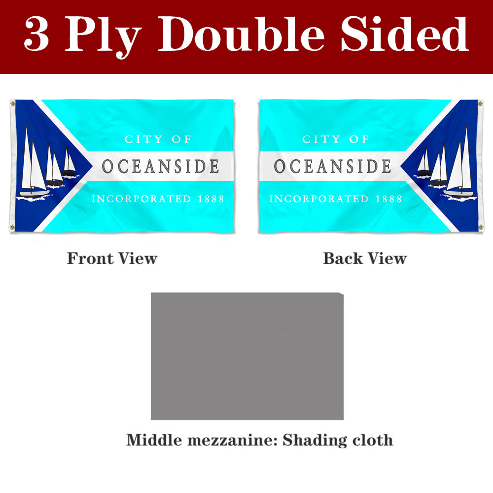 Fyon Oceanside, California Flag  Banner