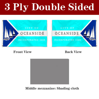 Fyon Oceanside, California Flag  Banner