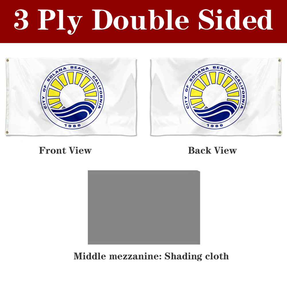 Fyon Solana Beach, California Flag Banner