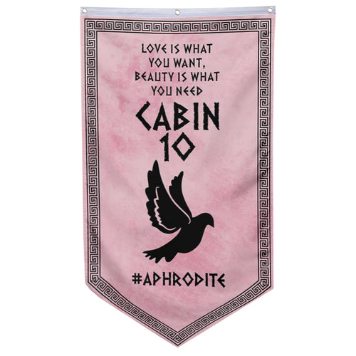 Camp Half Blood Cabins Pennant Flag Cabin 10 Aphrodite Banner