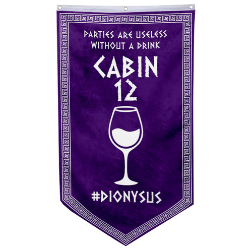 Camp Half Blood Cabins Pennant Flag Cabin 12 Dionysus Banner