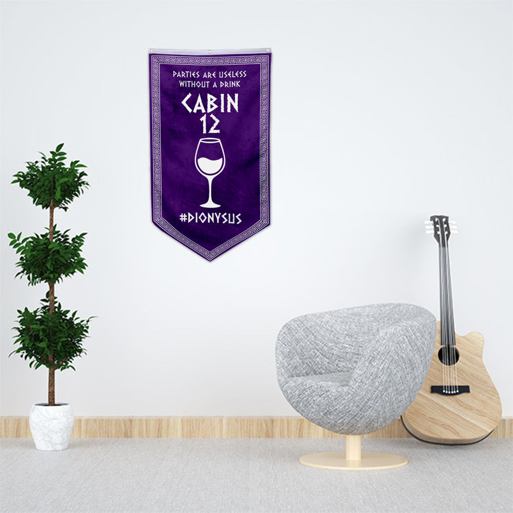 Camp Half Blood Cabins Pennant Flag Cabin 12 Dionysus Banner