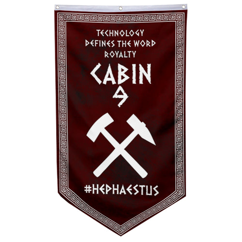 Camp Half Blood Cabins Pennant Flag Cabin 9 Hephaestus Banner