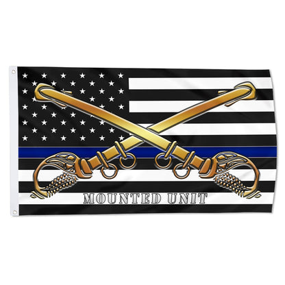 Fyon Police Mounted Unit Flag Indoor and outdoor banner