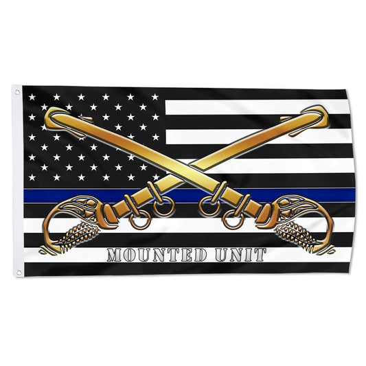 Fyon Police Mounted Unit Flag Indoor and outdoor banner
