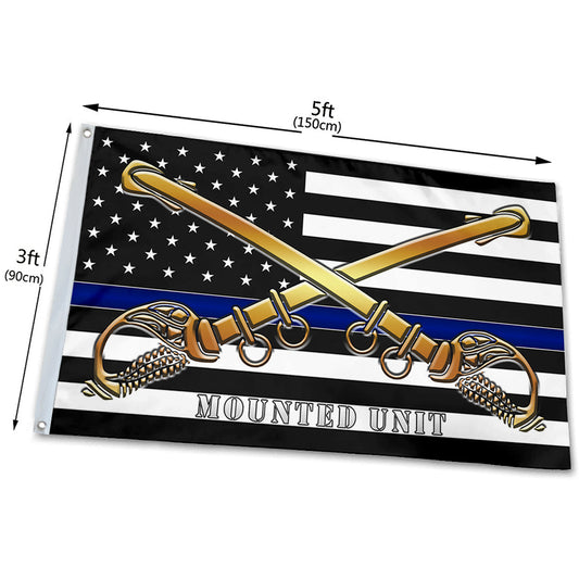 Fyon Police Mounted Unit Flag Indoor and outdoor banner