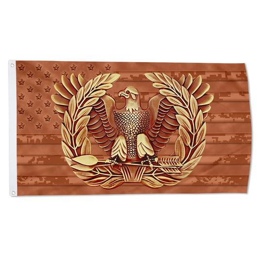 Fyon Warrant Officer Flag Brown Indoor and outdoor banner