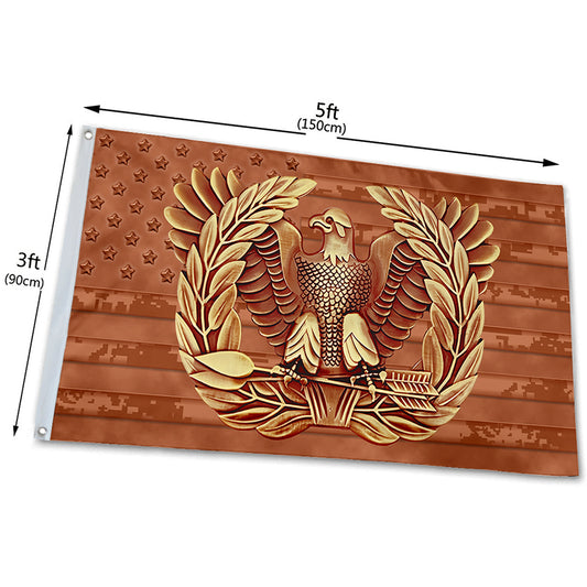 Fyon Warrant Officer Flag Brown Indoor and outdoor banner