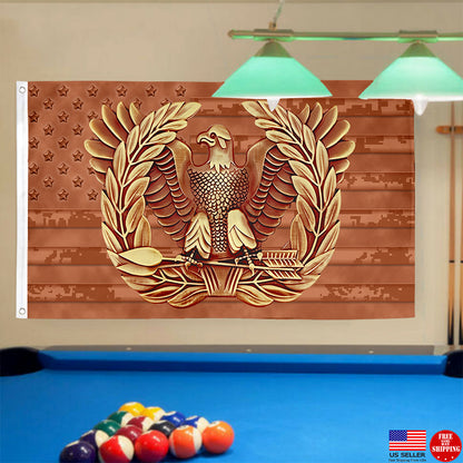 Fyon Warrant Officer Flag Brown Indoor and outdoor banner