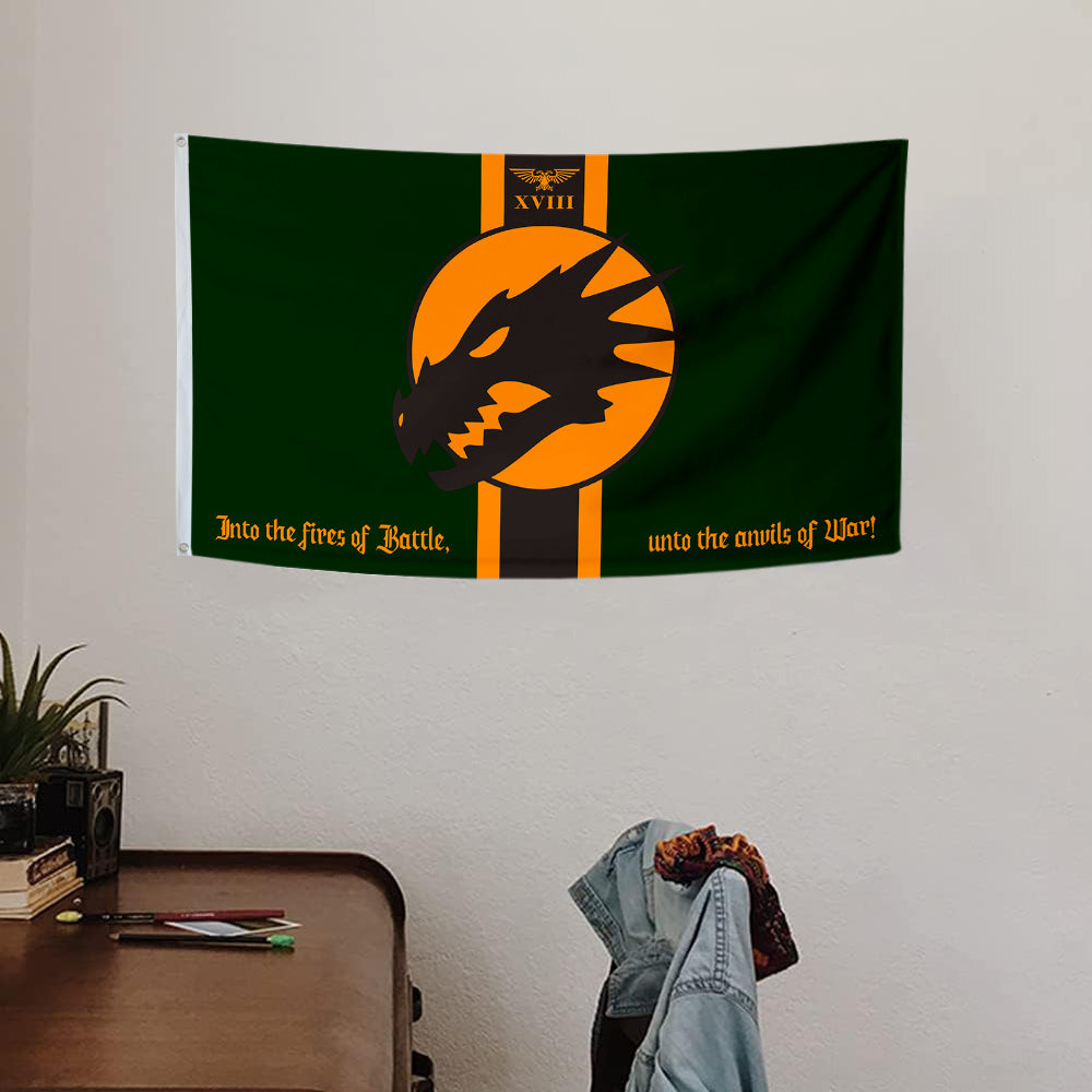 Fyon Warhammer 40k Salamander Flag Indoor and outdoor banner 32825