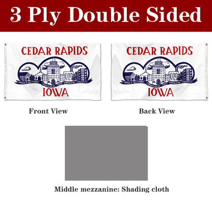 Fyon Cedar Rapids 1962-2021, Iowa Flag Banner
