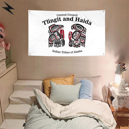 Fyon Central Council of the Tlingit and Haida Indian Tribes Flag Banner