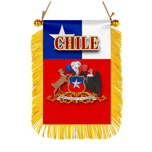 Chile Flag Mini Car Rearview Mirror Flag Banner - 2PC