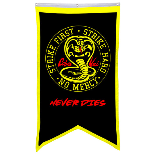 Fyon Cobra Kai Strike First Hard No Mercy Flag Banner 30x50inch