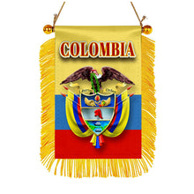 Colombia Flag Mini Car Rearview Mirror Flag Banner - 2PC