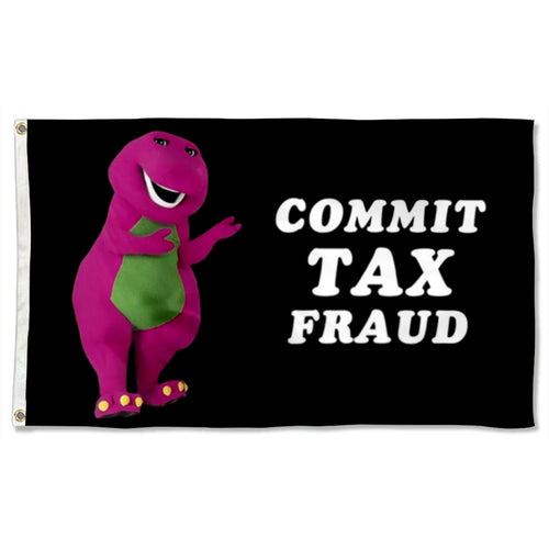 Fyon Double-sided Commit Tax Fraud Flag Banner