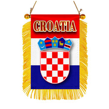 Croatia Flag Mini Car Rearview Mirror Flag Banner - 2PC