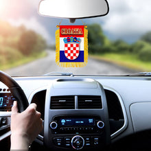 Croatia Flag Mini Car Rearview Mirror Flag Banner - 2PC