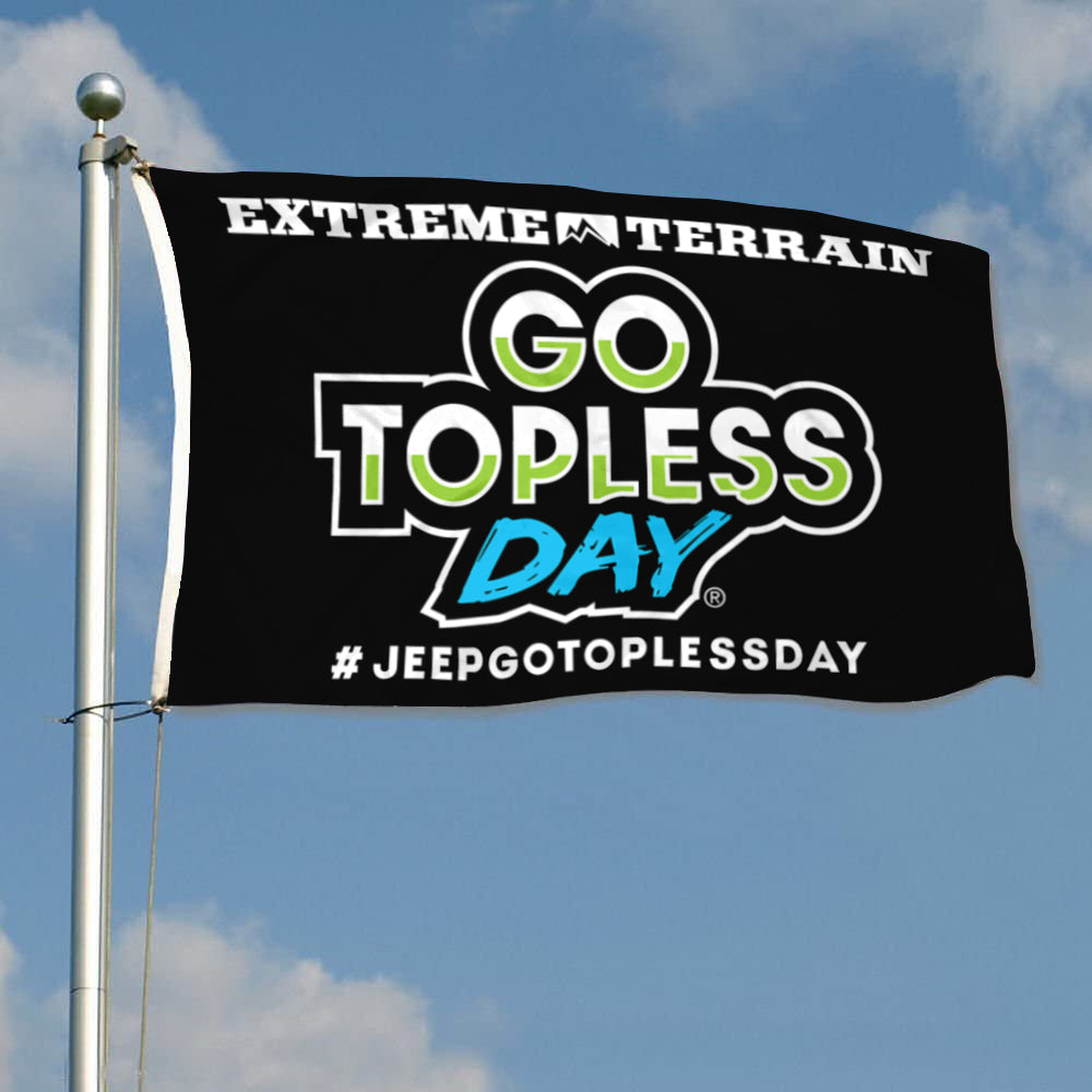 Fyon Go Topless Day Extreme Terrain Flag Banner