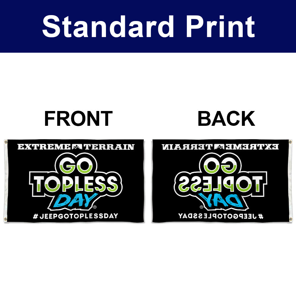 Fyon Go Topless Day Extreme Terrain Flag Banner